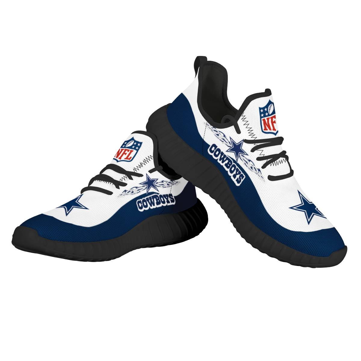 Women's NFL Dallas Cowboys Mesh Knit Sneakers/Shoes 022